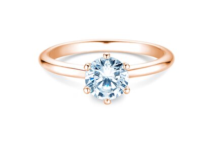 Verlobungsring Royal in 9K Roségold mit Diamant 1,00ct H/SI