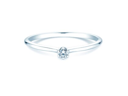 Verlobungsring Royal in Silber 925/- mit Diamant 0,05ct H/SI