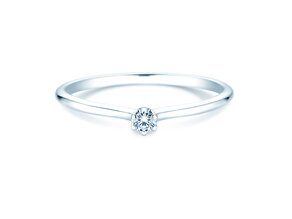 Verlobungsring Royal in Silber 925/- mit Diamant 0,05ct H/SI