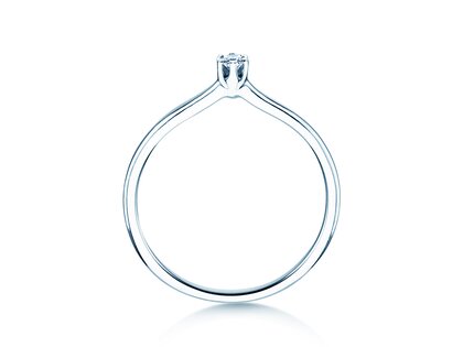 Verlobungsring Royal in Silber 925/- mit Diamant 0,05ct H/SI