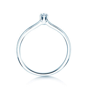 Verlobungsring Royal in Silber 925/- mit Diamant 0,05ct H/SI
