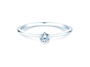 Verlobungsring Royal in Silber 925/- mit Labordiamant 0,15ct E/VS