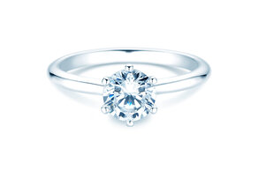 Verlobungsring Royal in 18K Weißgold mit Labordiamant 2,00ct D/IF