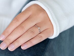 Verlobungsring Royal in Silber 925/- mit Diamant 0,10ct G/SI