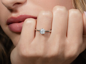 Verlobungsring Spirit in 9K Weißgold mit Diamant 1,00ct H/SI