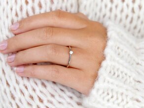 Verlobungsring Spirit in Silber 925/- mit Diamant 0,15ct G/VS