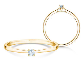 Verlobungsring Surprise in 9K Gelbgold mit Diamant 0,05ct G/SI