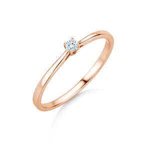 Verlobungsring Surprise in 9K Roségold mit Diamant 0,05ct G/SI