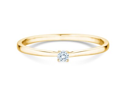 Verlobungsring Surprise in 14K Gelbgold mit Diamant 0,05ct H/SI