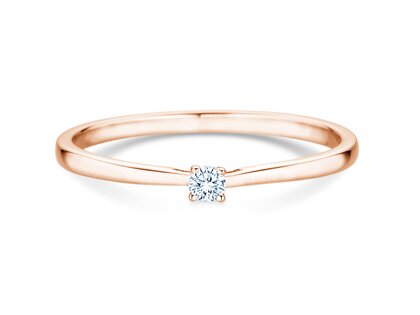 Verlobungsring Surprise in 9K Roségold mit Diamant 0,05ct G/SI