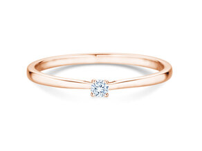 Verlobungsring Surprise in 9K Roségold mit Diamant 0,05ct G/SI