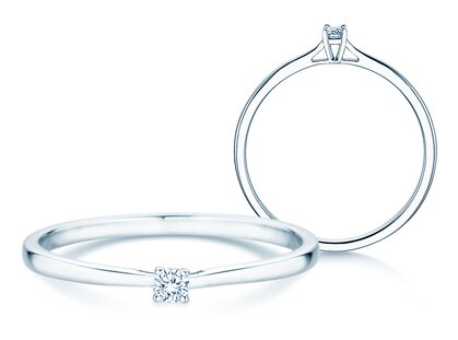 Verlobungsring Surprise in Silber 925/- mit Diamant 0,05ct H/SI