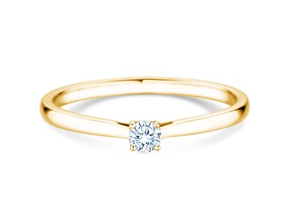 Verlobungsring Surprise in 14K Gelbgold mit Diamant 0,10ct H/SI