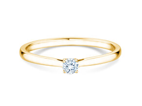Verlobungsring Surprise in 14K Gelbgold mit Diamant 0,10ct H/SI