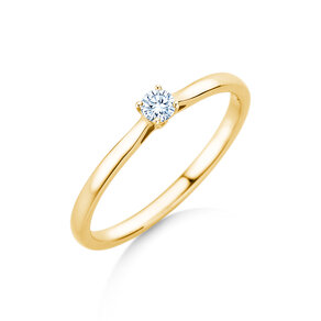 Verlobungsring Surprise in 14K Gelbgold mit Diamant 0,10ct H/SI