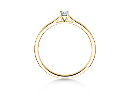 Verlobungsring Surprise in 14K Gelbgold mit Diamant 0,10ct H/SI