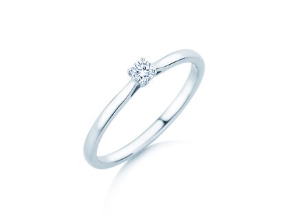 Verlobungsring Surprise in Silber 925/- mit Diamant 0,10ct H/SI