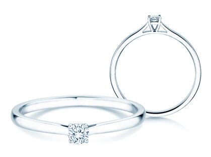 Verlobungsring Surprise in Silber 925/- mit Diamant 0,10ct G/SI