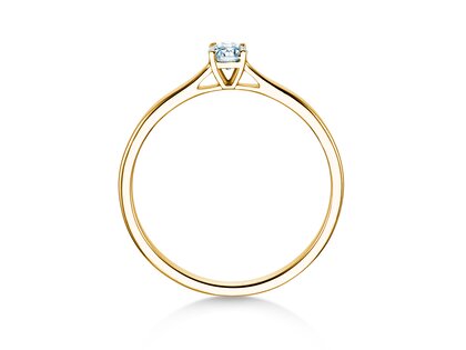 Verlobungsring Surprise in 9K Gelbgold mit Labordiamant 0,15ct E/VS
