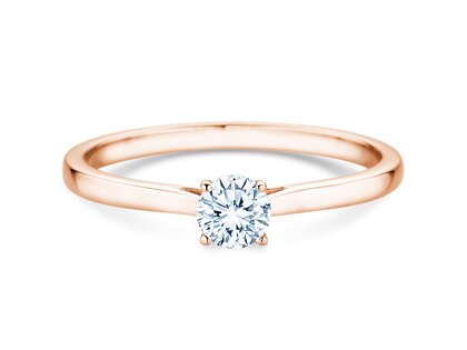 Verlobungsring Surprise in 18K Roségold mit Diamant 0,25ct G/SI