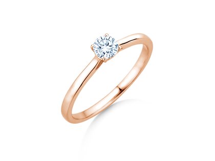 Verlobungsring Surprise in 18K Roségold mit Diamant 0,25ct G/SI