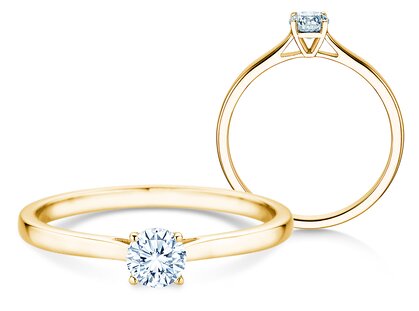 Verlobungsring Surprise in 14K Gelbgold mit Diamant 0,30ct G/SI