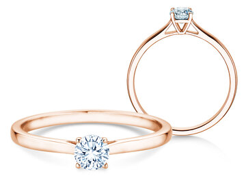 Verlobungsring Surprise in 9K Weißgold mit Diamant 0,25ct H/SI