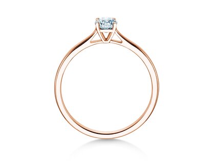 Verlobungsring Surprise in 18K Roségold mit Diamant 0,25ct G/SI