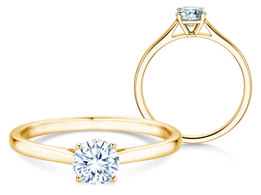 Verlobungsring Surprise in 9K Weißgold mit Diamant 0,50ct H/SI
