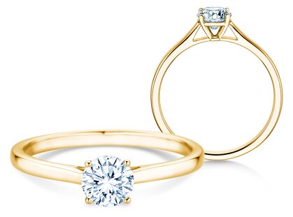 Verlobungsring Surprise in 14K Gelbgold mit Diamant 0,50ct H/SI