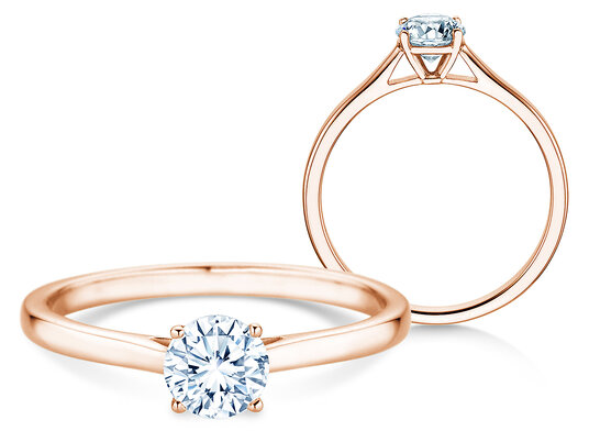 Verlobungsring Surprise in 9K Weißgold mit Diamant 0,50ct H/SI