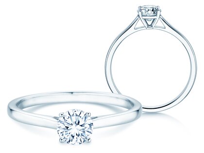 Verlobungsring Surprise in 9K Weißgold mit Labordiamant 0,50ct E/VS