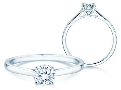 Verlobungsring Surprise in 14K Weißgold mit Diamant 0,50ct H/SI