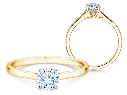 Verlobungsring Surprise in 18K Gelbgold mit Diamant 0,60ct H/SI