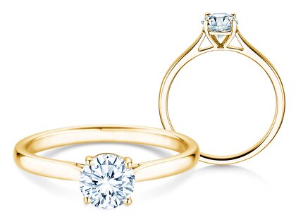 Verlobungsring Surprise in 9K Gelbgold mit Diamant 0,75ct G/SI