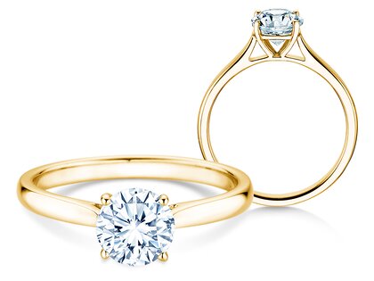 Verlobungsring Surprise in 9K Gelbgold mit Diamant 1,00ct H/SI