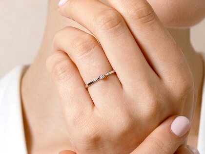 Verlobungsring Surprise in Silber 925/- mit Diamant 0,05ct G/SI