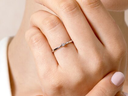 Verlobungsring Surprise in Silber 925/- mit Diamant 0,05ct H/SI