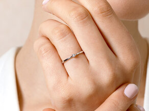 Verlobungsring Surprise in Silber 925/- mit Diamant 0,05ct G/SI