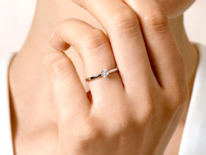 Verlobungsring Surprise in 18K Roségold mit Diamant 0,25ct G/SI
