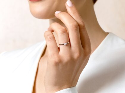 Verlobungsring Surprise in Silber 925/- mit Diamant 0,10ct H/SI