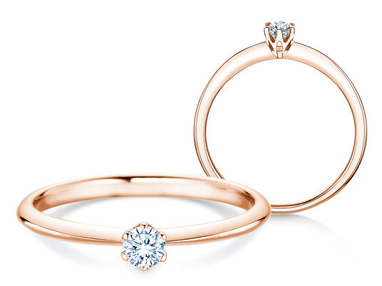 Verlobungsring The One in Silber 925/- mit Diamant 0,15ct H/SI
