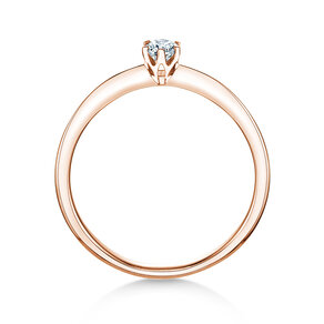 Verlobungsring The One in 9K Roségold mit Diamant 0,15ct H/SI