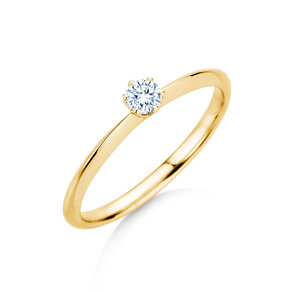 Verlobungsring The One in 14K Gelbgold mit Diamant 0,15ct H/SI