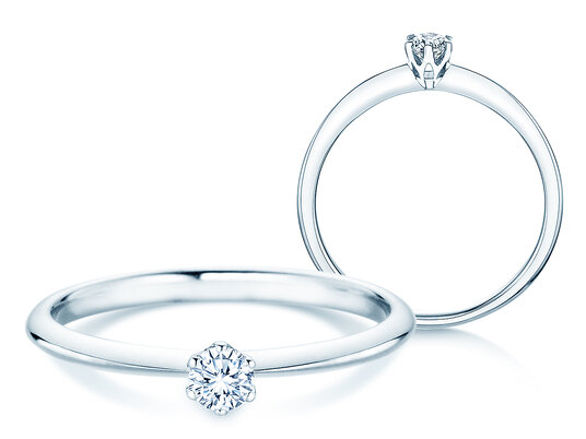 Verlobungsring The One in Silber 925/- mit Diamant 0,15ct G/IF