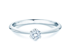 Verlobungsring The One in 14K Weißgold mit Diamant 0,25ct H/SI