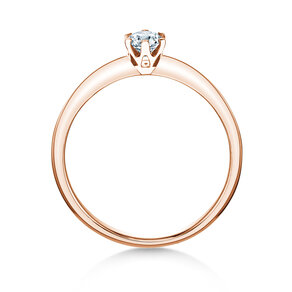 Verlobungsring The One in 9K Roségold mit Diamant 0,25ct H/SI