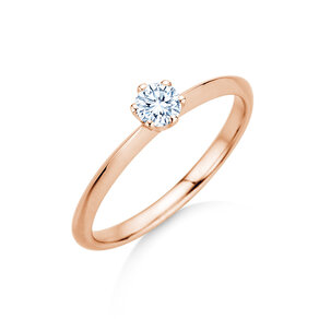 Verlobungsring The One in 9K Roségold mit Diamant 0,25ct H/SI