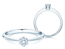 Verlobungsring The One in Platin 950/- mit Diamant 0,25ct G/SI