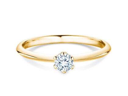 Verlobungsring The One in 14K Gelbgold mit Labordiamant 0,25ct E/VS